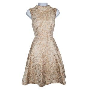 Ted Baker Azraa Snake Print Mini Dress Size 3 UK / 8 US EUC